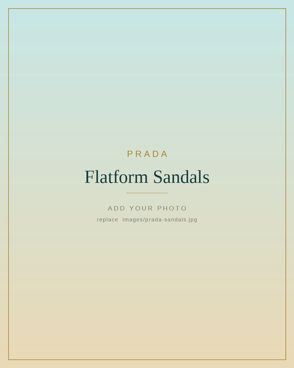 Prada Logo Flatform Sandals